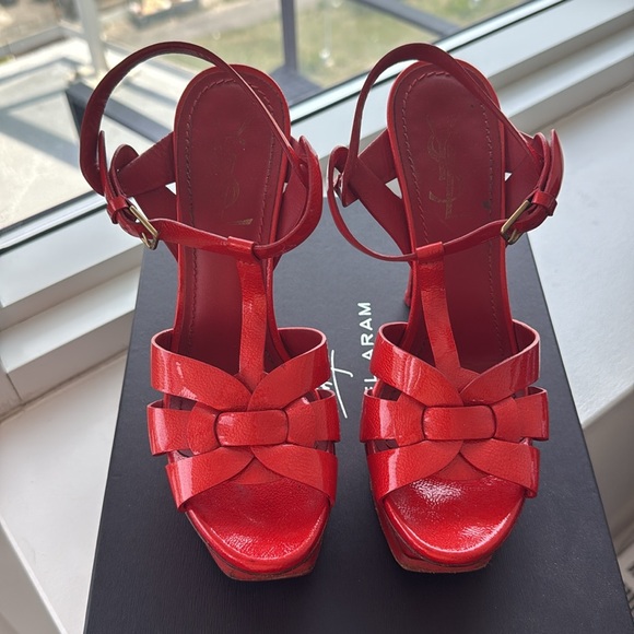 YSL Tribute Patent Leather Red 37.5 - Picture 2 of 4